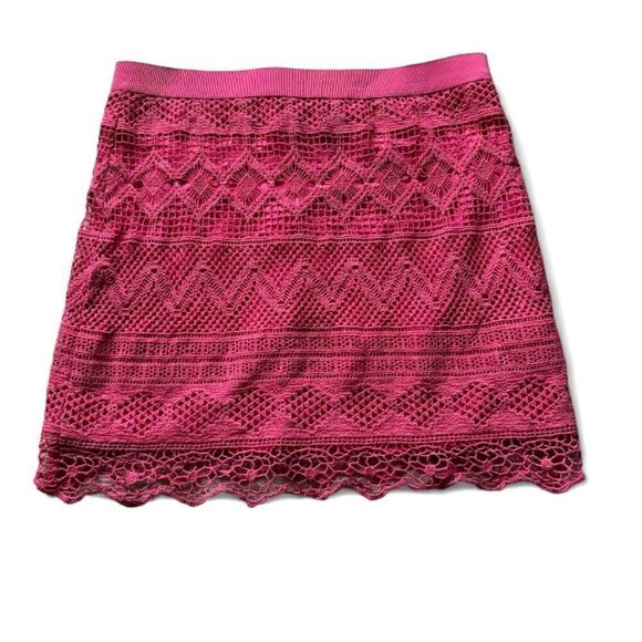 Vintage Y2K American Eagle Crochet Mini Skirt – Festival Boho Style Size 4 - Picture 1 of 4